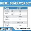 KD-85 IS | DIESEL GENERATOR SET | KADEGEN - Image 2