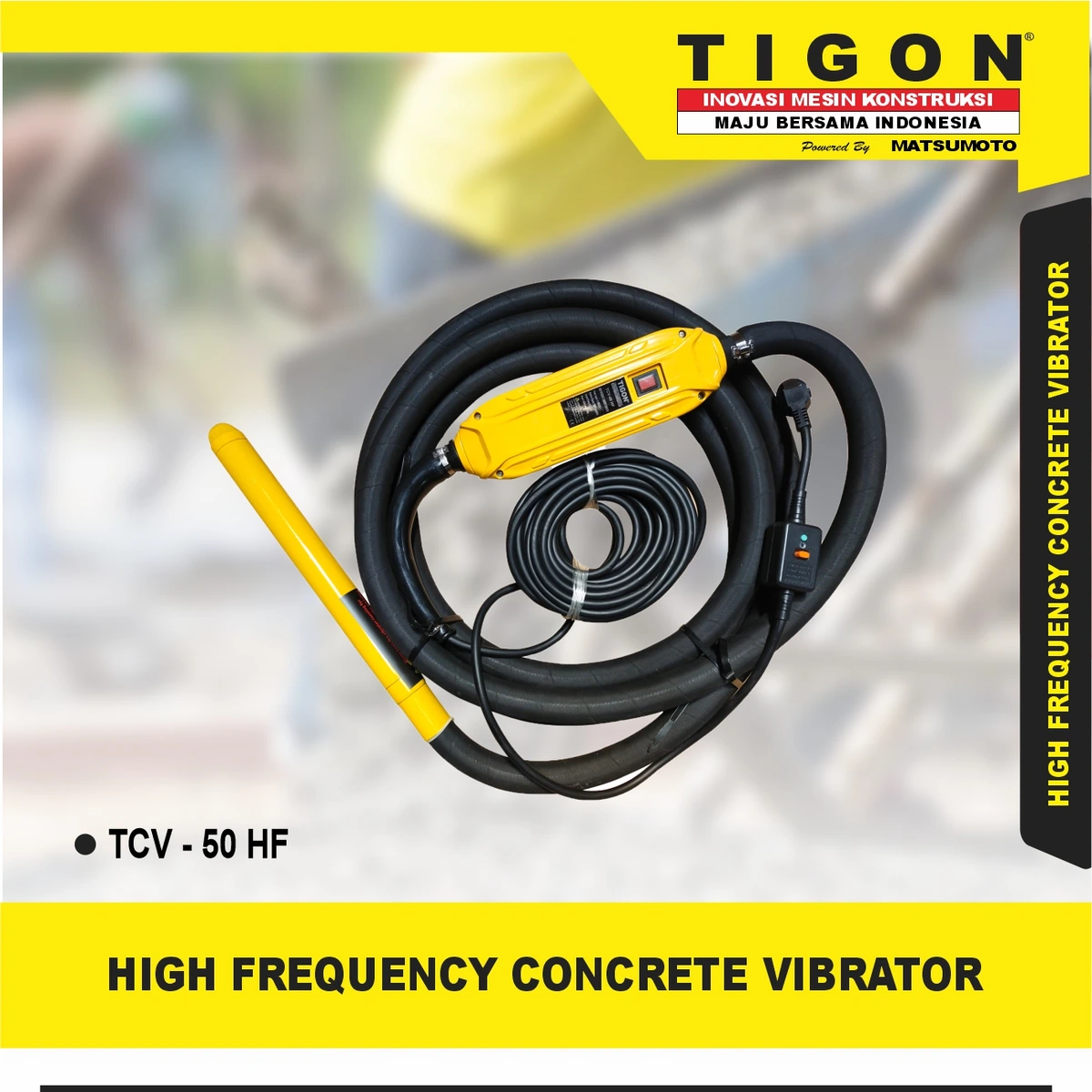 TCV-50 HF | CONVEYER VIBRATOR | HIGH FREQUENCY CONCRETE VIBRATOR | TIGON