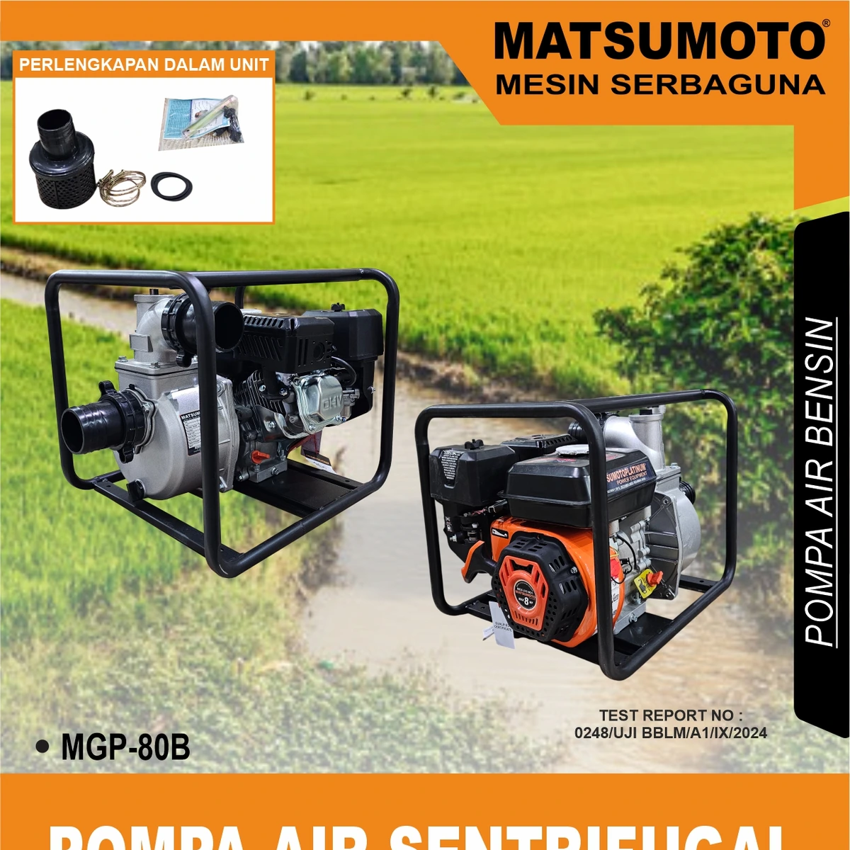 MGP-80 B | GASOLINE WATER PUMP | POMPA AIR BENSIN | MATSUMOTO