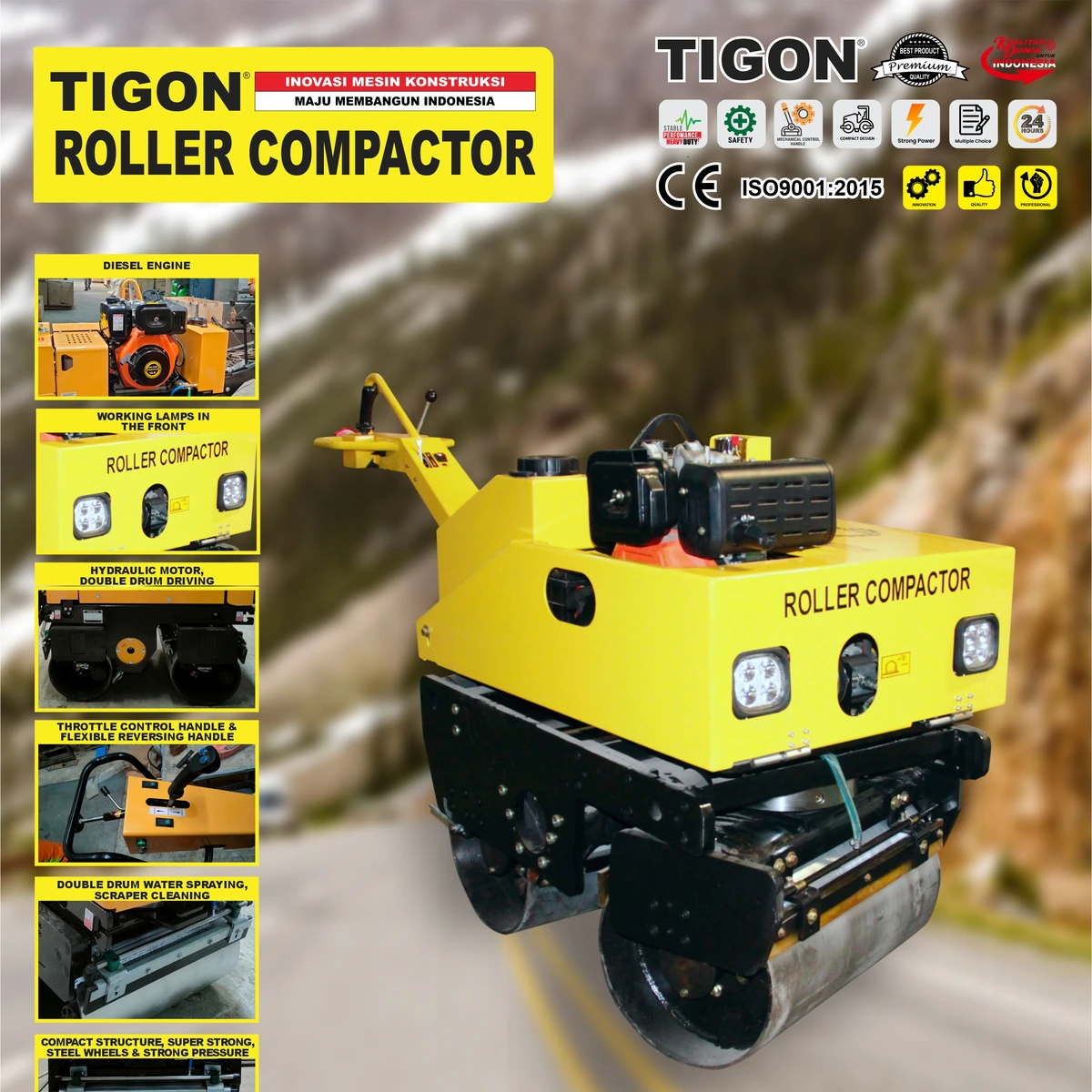 TG-VR800 HD | ROLLER COMPACTOR | MESIN PEMADAT TANAH | TIGON