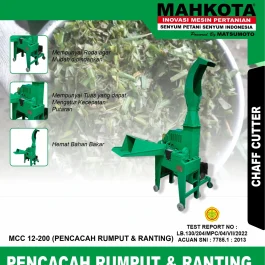 MCC 12-200 | CHAFF CUTTER | MESIN PENCACAH RUMPUT DAN RANTING | MAHKOTA