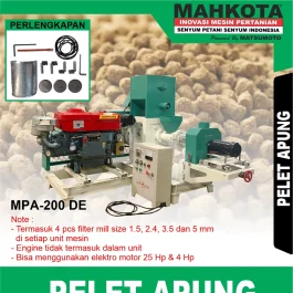 MPA-200 DE | PELLET MACHINE APUNG | CETAK PELET APUNG | MAHKOTA