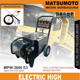 MPW-3600 E3 | ELECTRIC HIGH PRESSURE WATER | MESIN STEAM ELEKTRIK BERTEKANAN TINGGI | MATSUMOTO