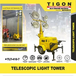 TLT-410-7 | MOBILE LIGHT TOWER | TELESCOPIC LIGHT TOWER | TIGON