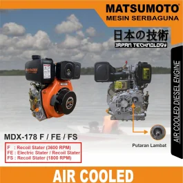 MDX-178 F / FE / FS | AIR COOLED DIESEL ENGINE | MESIN DIESEL BERPENDINGIN UDARA | MATSUMOTO