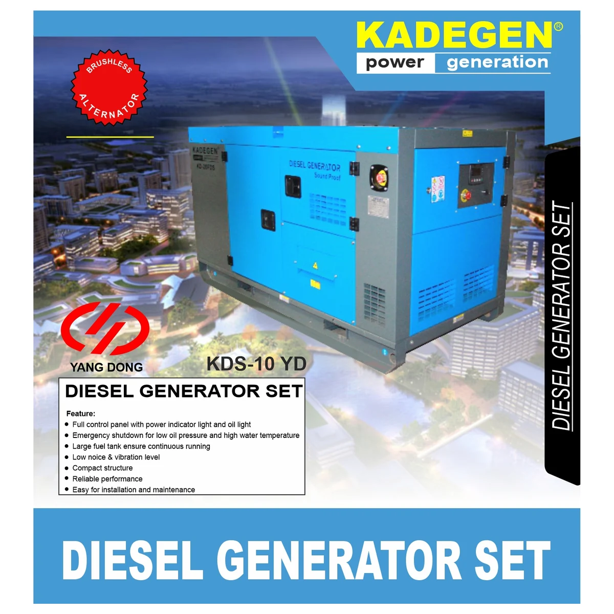 KADEGEN KDS-10 YD / DIESEL GENERATOR SET