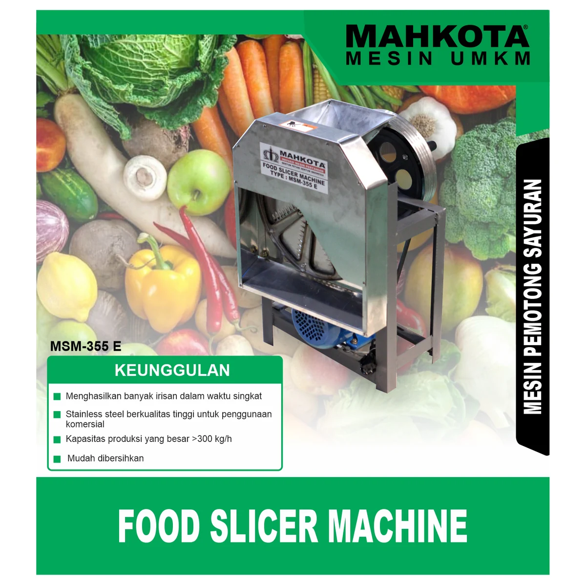 MAHKOTA MSM-355 E / FOOD SLICER MACHINE