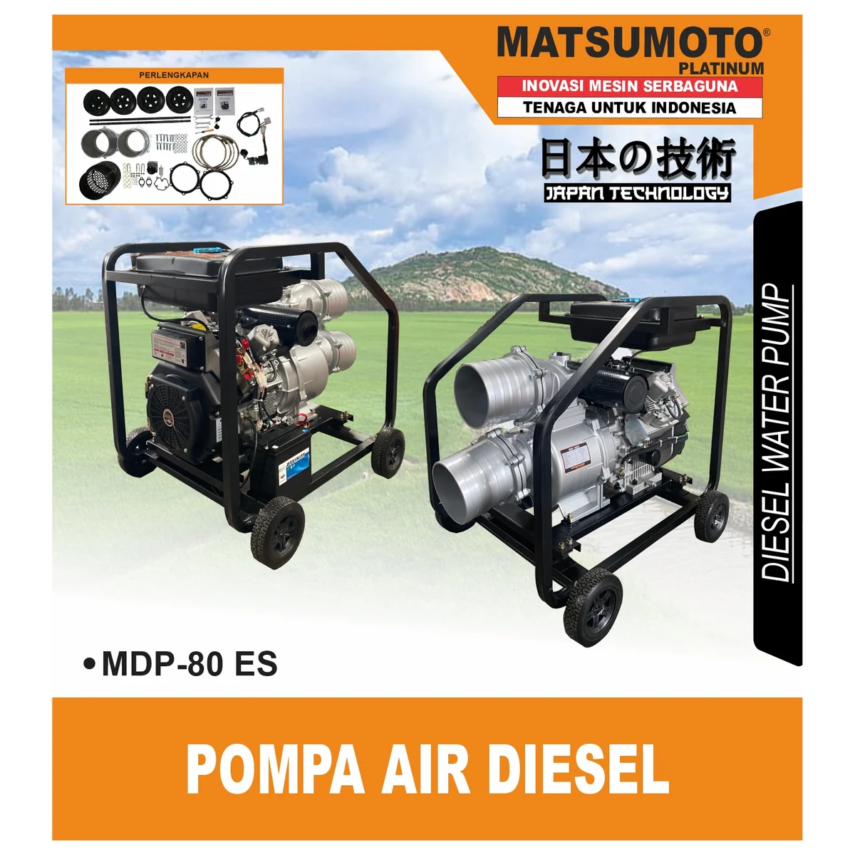 MATSUMOTO MDP-80 ES / DIESEL WATER PUMP / POMPA AIR DIESEL