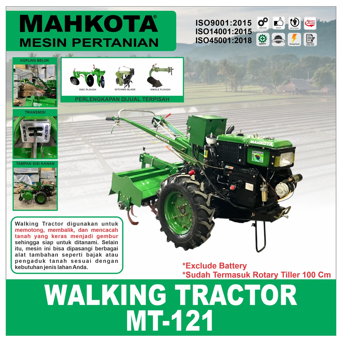 MAHKOTA MT-121 / WALKING TRACTOR