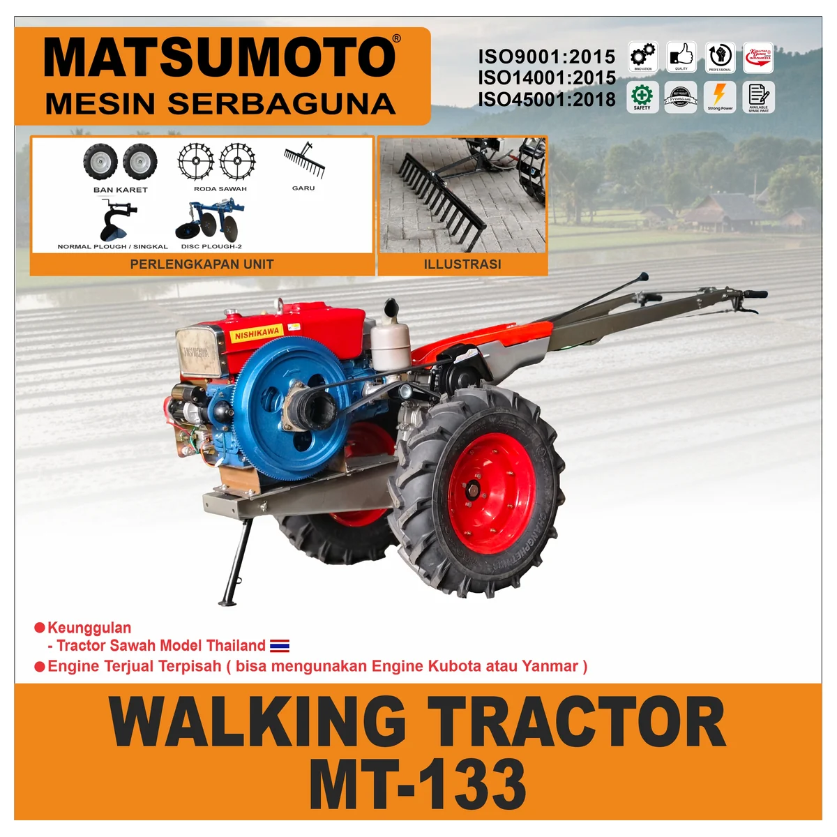 MATSUMOTO MT-133 / WALKING TRACTOR