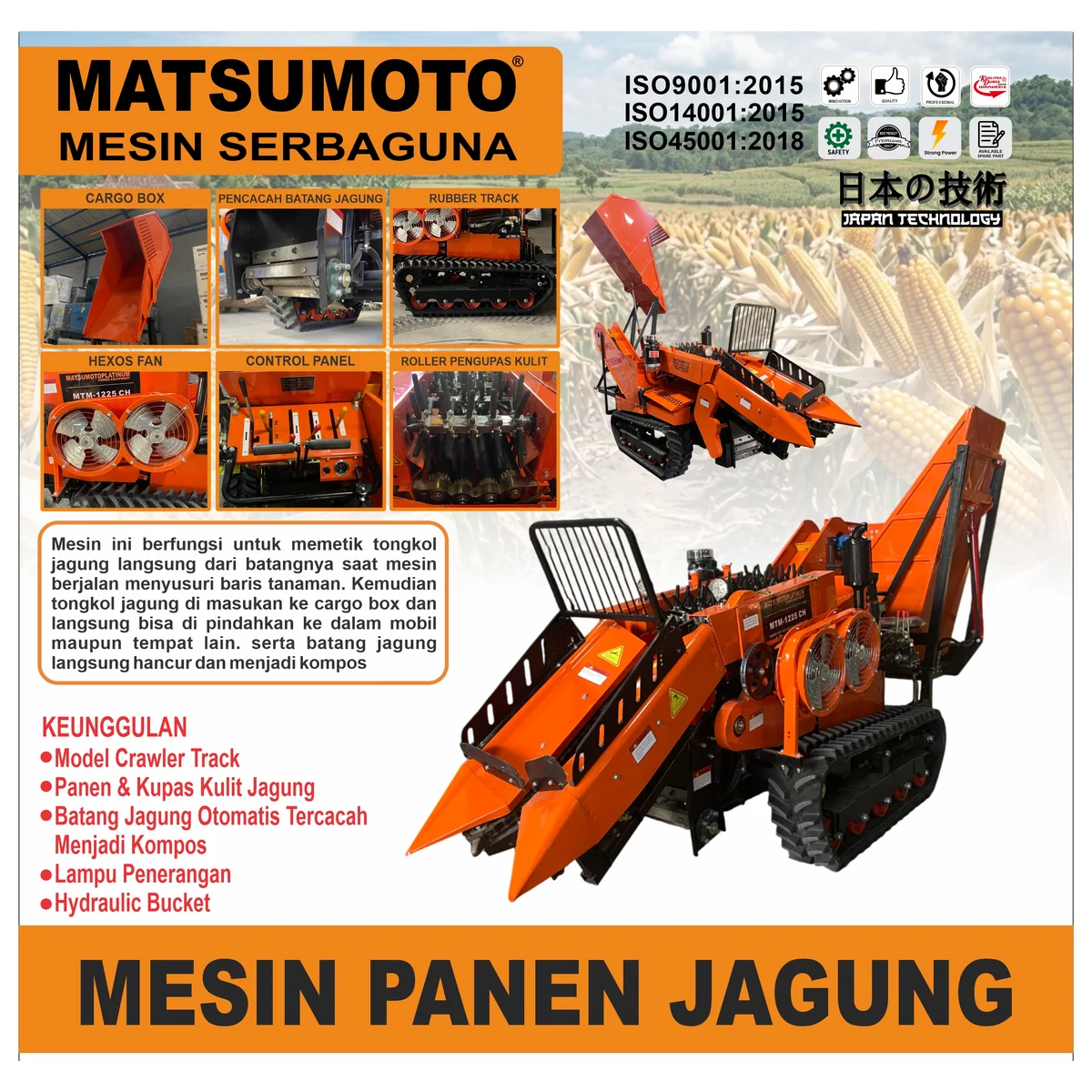 MATSUMOTO MTM-1225 CH / MESIN PANEN JAGUNG