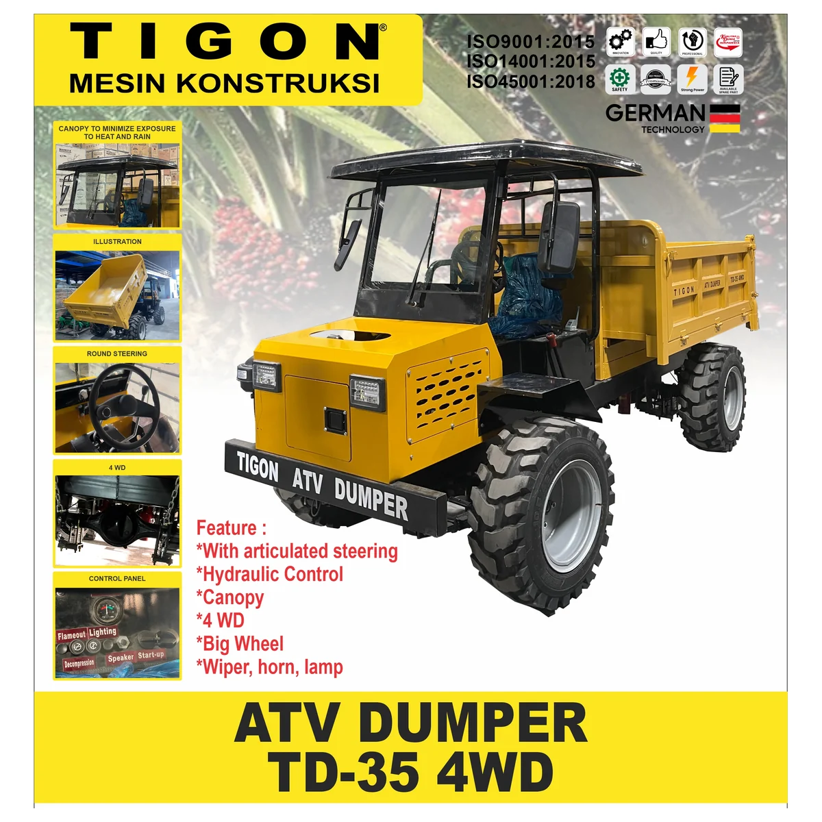 TIGON TD-35 4WD / ATV DUMPER