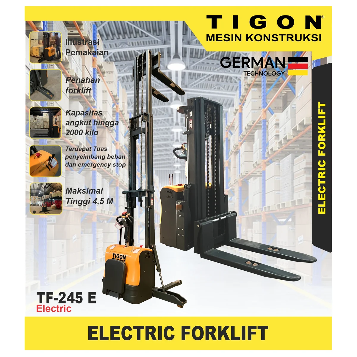 TIGON TF-245 E / ELECTRIC FORKLIFT